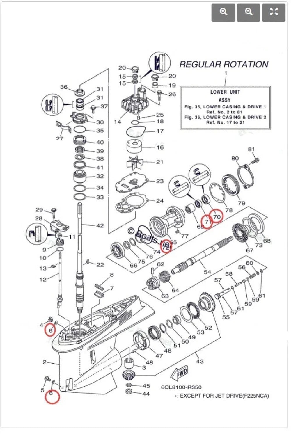 Lower Gearcase Oil Seal Kit 93101-30004 90430-08003 for Yamaha 225-300 HP (2000–2023)
