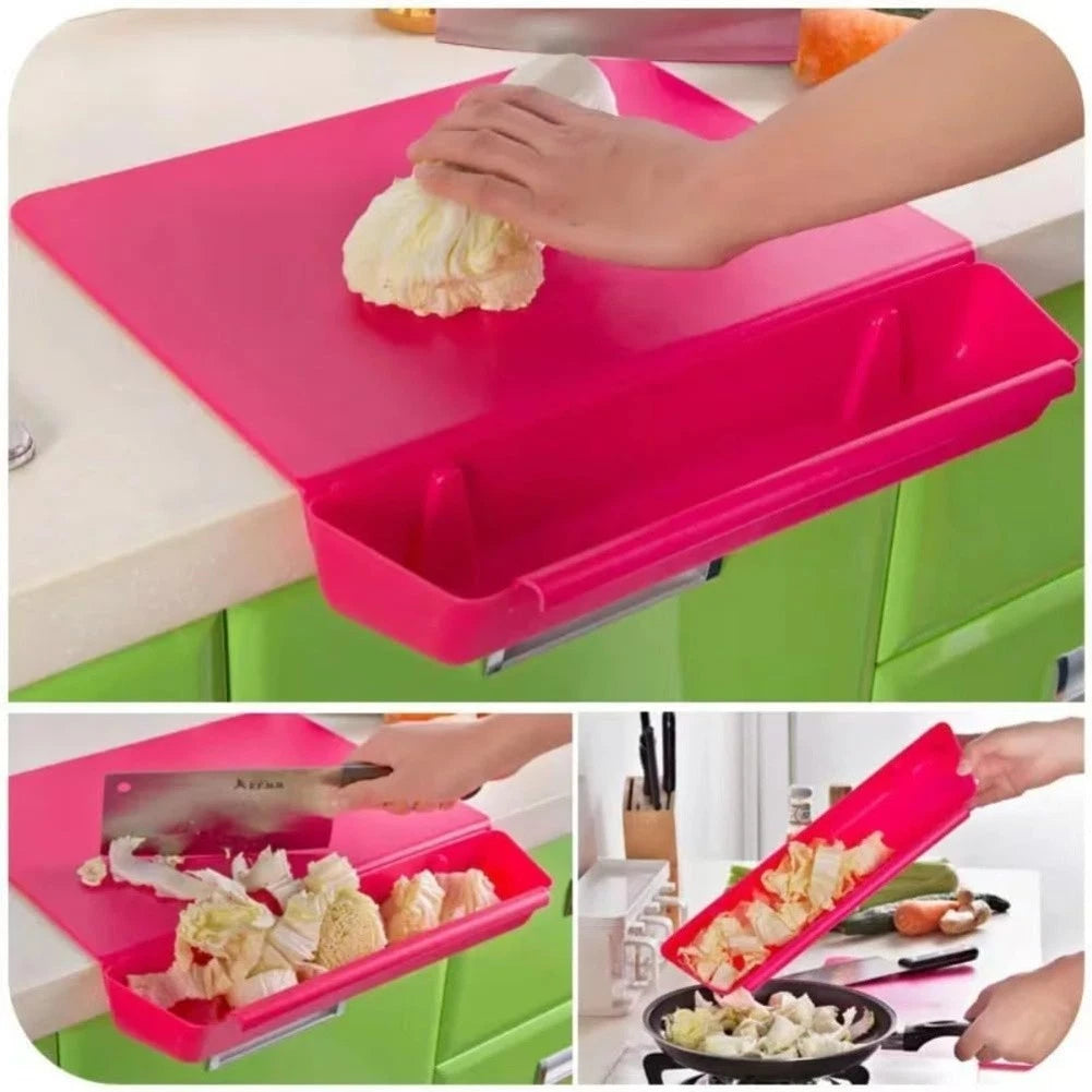 2X Detachable Cutting Board Set with Anti-Slip Base for Compact Storage