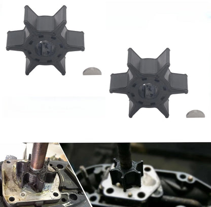 For Yamaha Water Pump Impeller with key 6L2-44352-00 20 25 HP 2 Stroke 2PACK