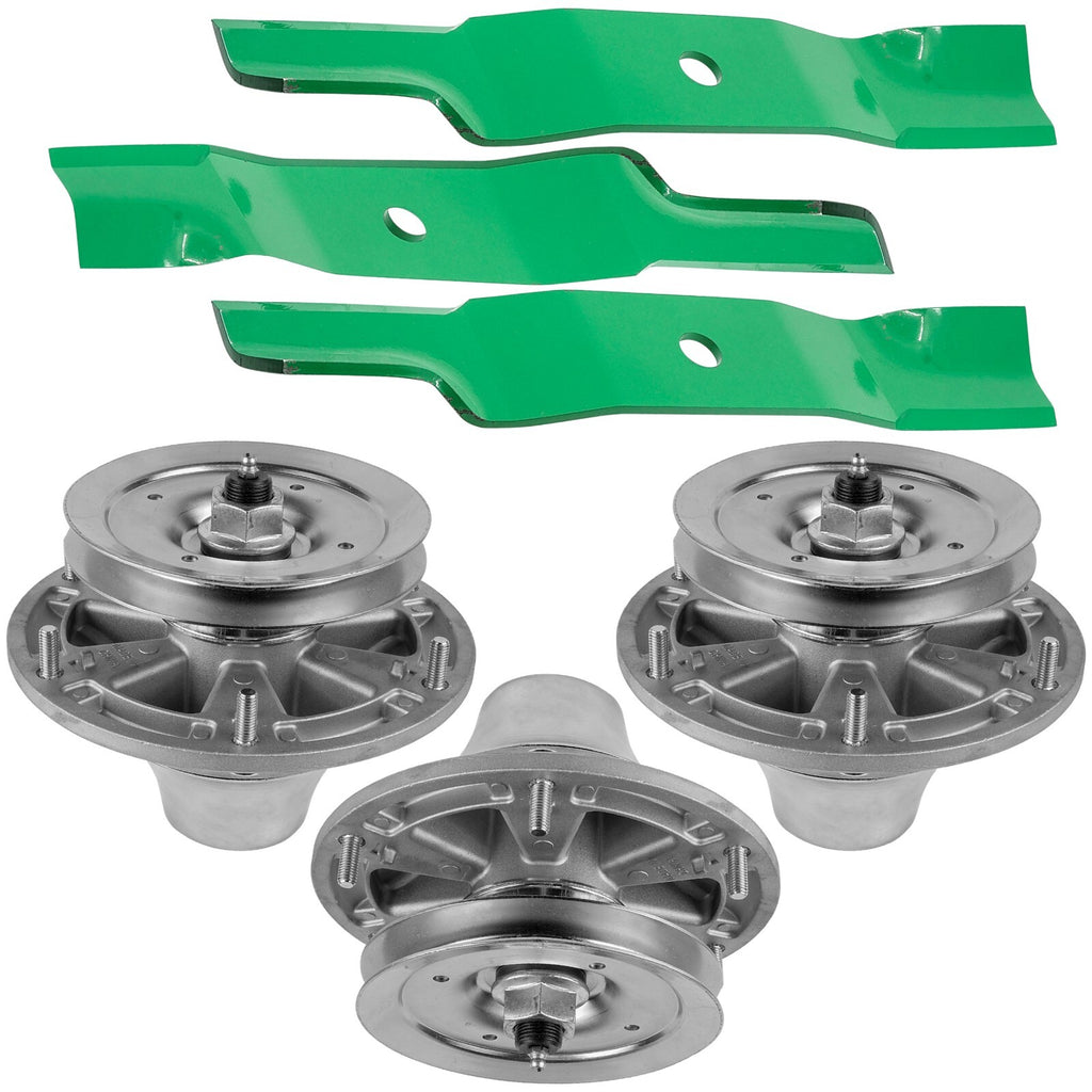 Deck Spindle and Blade Replacement for John Deere FH680V ZTrak 54 (2010–2010)