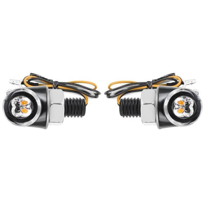 LED Turn Signal Lights Kit for Motorcycle 12V Amber White Blinker
