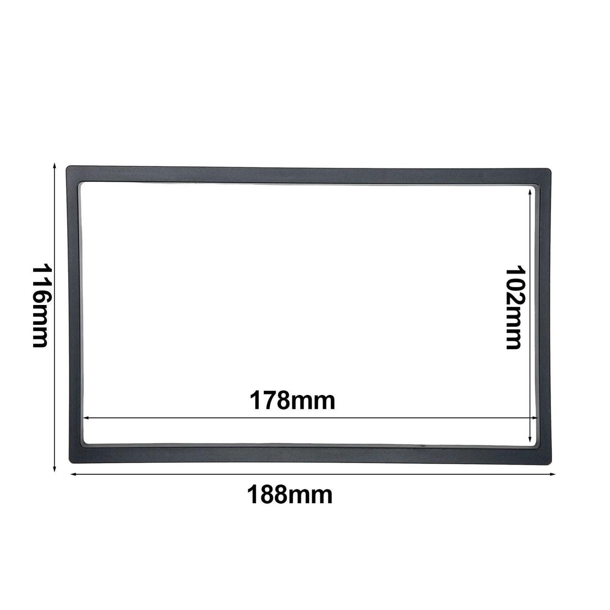 2X Plastic Radio Panel 2Din Frame for Large Screen Car Audio