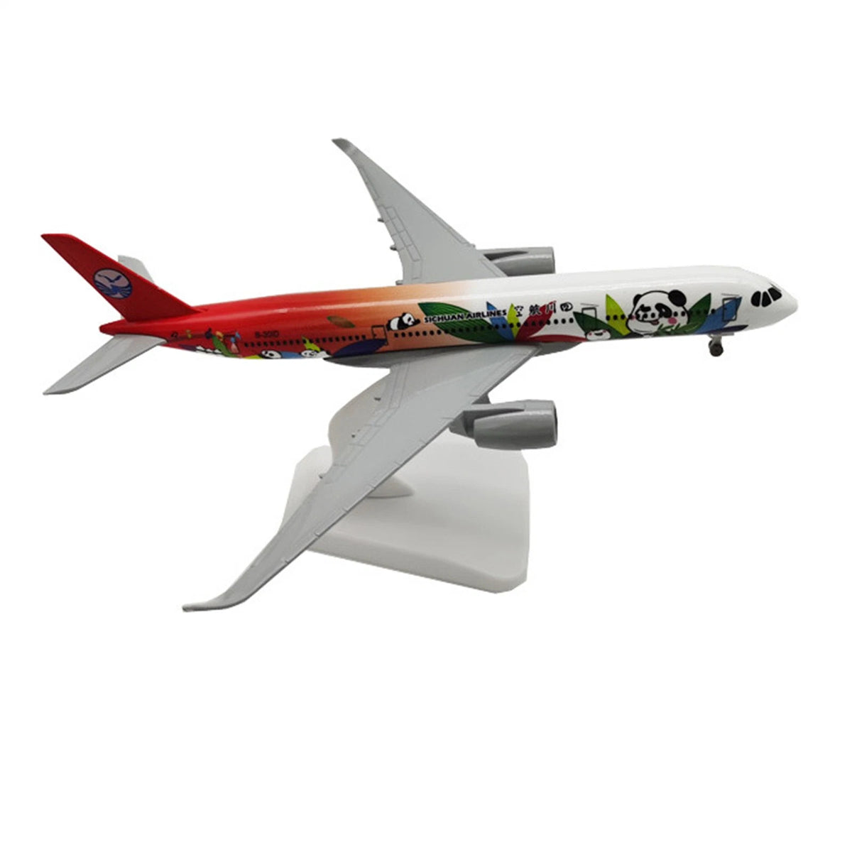 Alloy Plane Model Ornament for Sichuan A350 Panda (1:300 Scale)