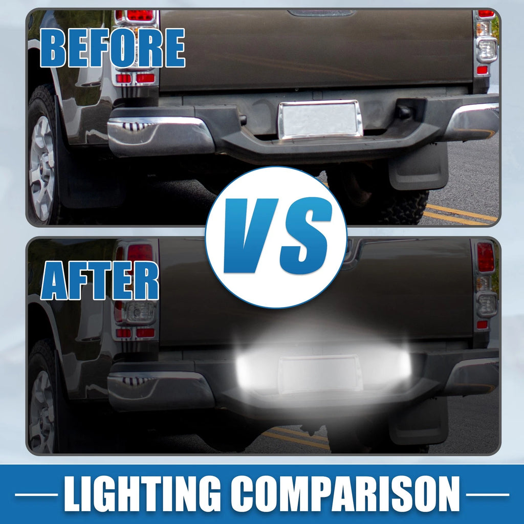 White LED License Plate Light Assembly for Dodge Dart (2013–2016)