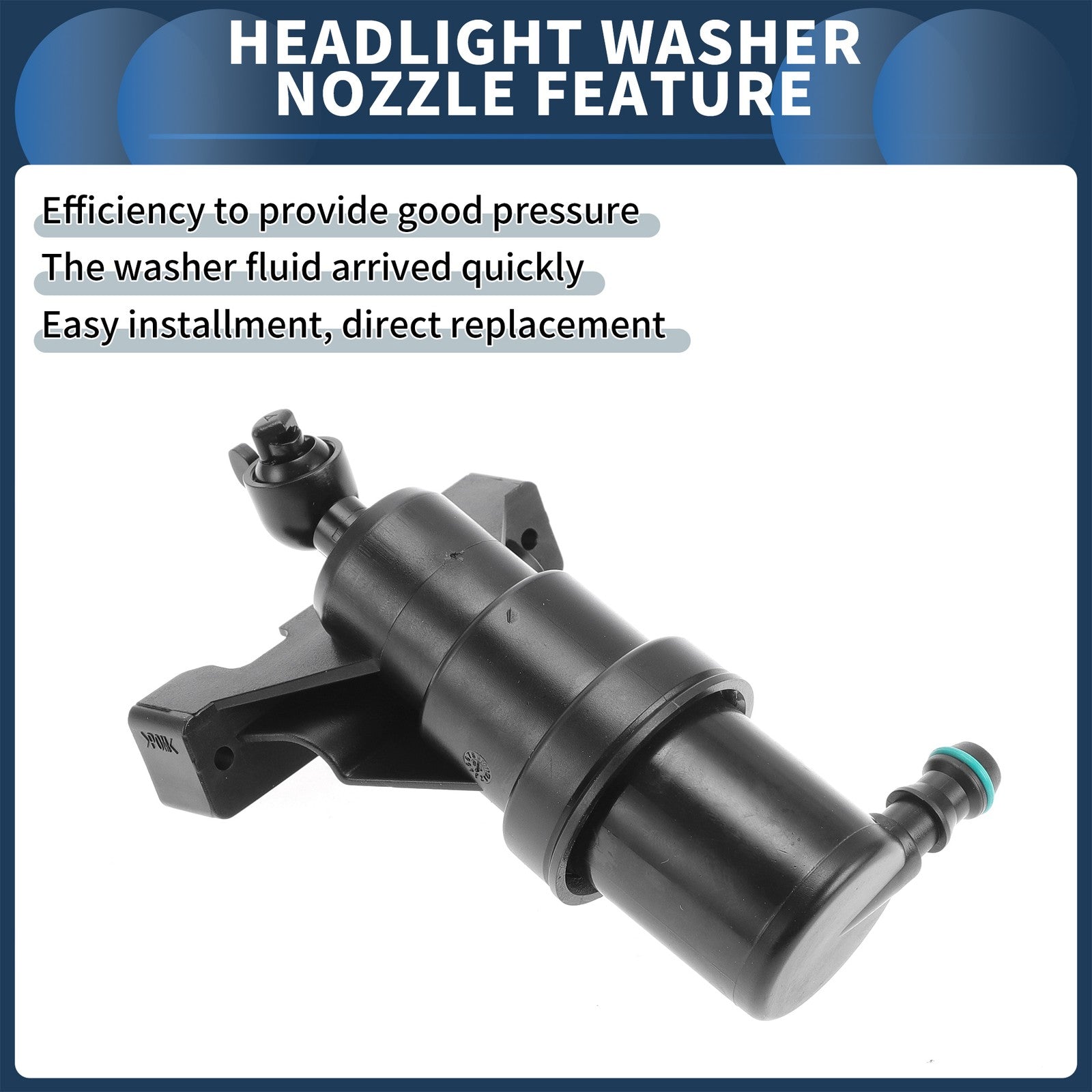 Front Driver Side Headlight Washer Nozzle Replacement for BMW 750i (2012–2019)