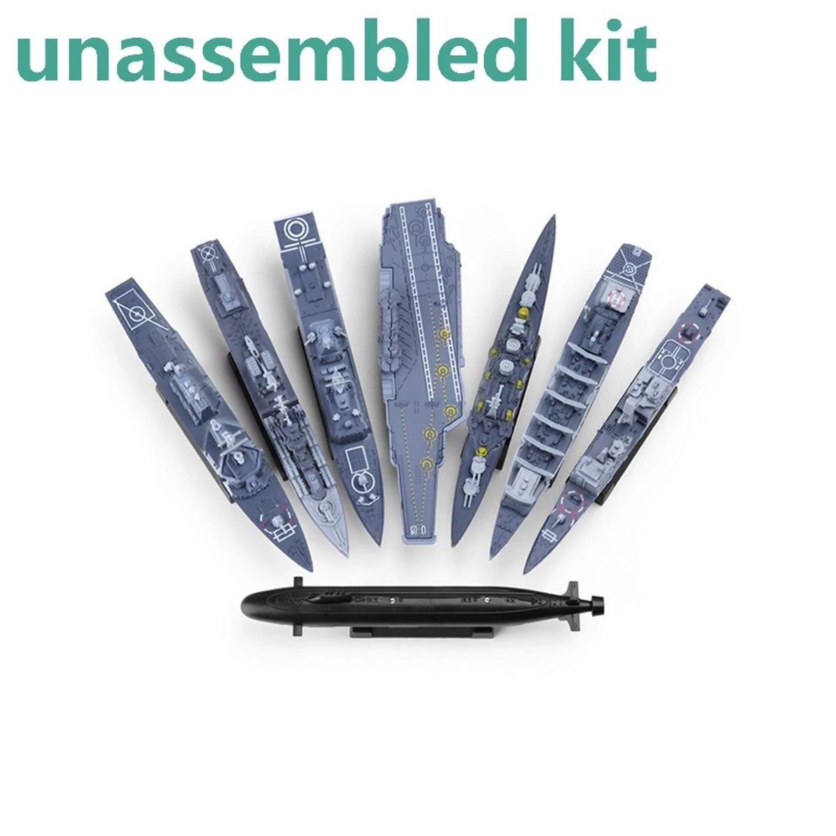 4D Aircraft Carrier Cruiser Frigate Submarine Battleship Model Kit