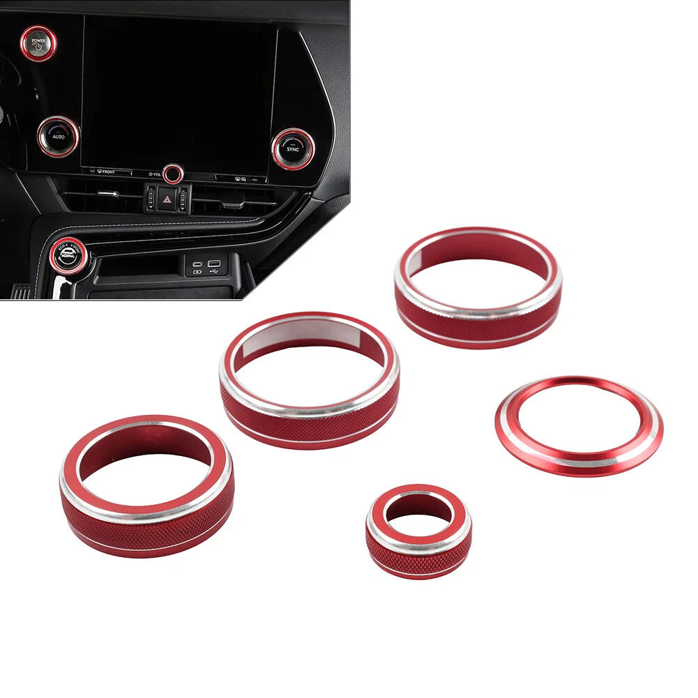 Red Console Volume AC Switch Button Ring for Lexus NX250 NX350h (2022–2024)