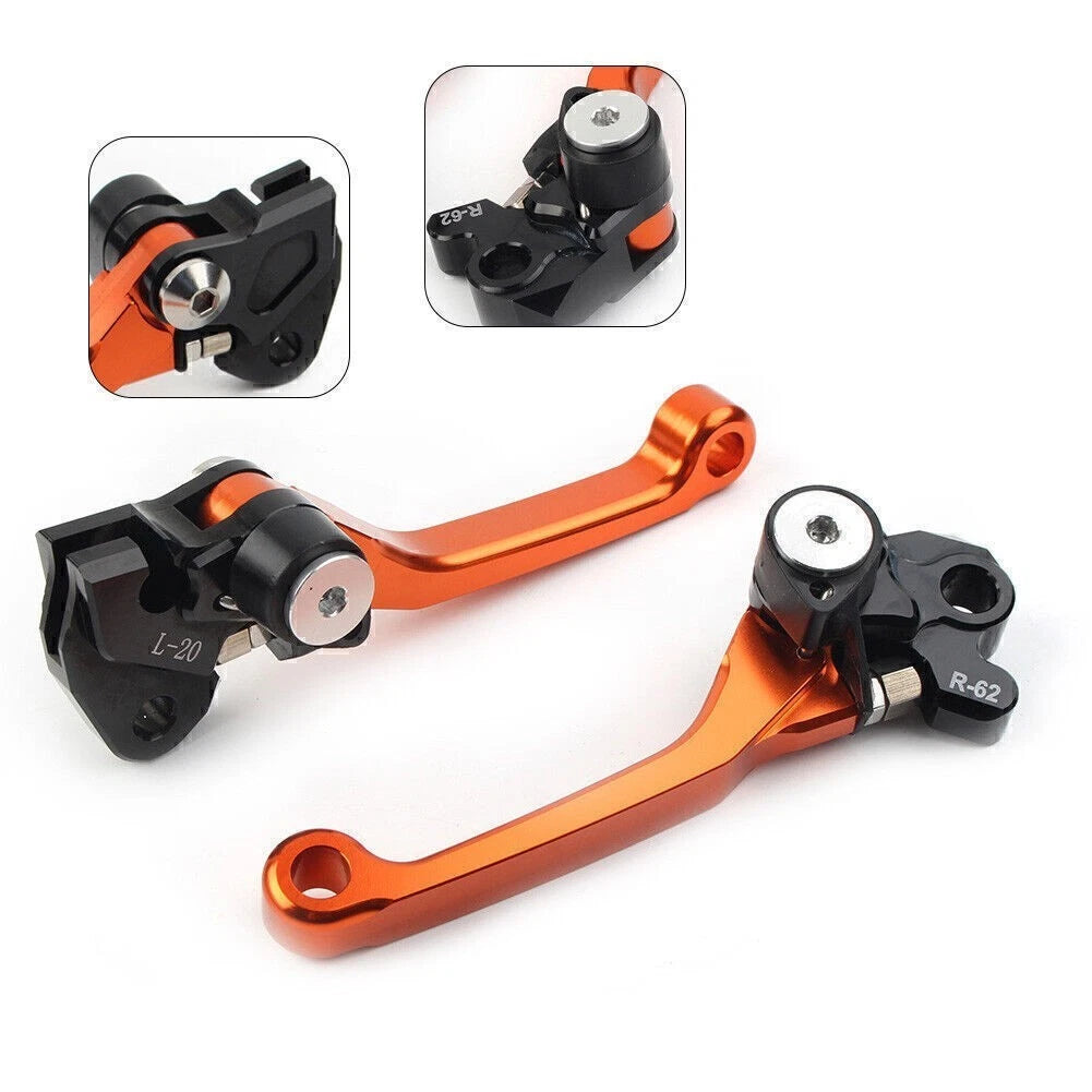 Aluminum Brake Clutch Levers for Suzuki RMZ450 (2005–2022) - Orange