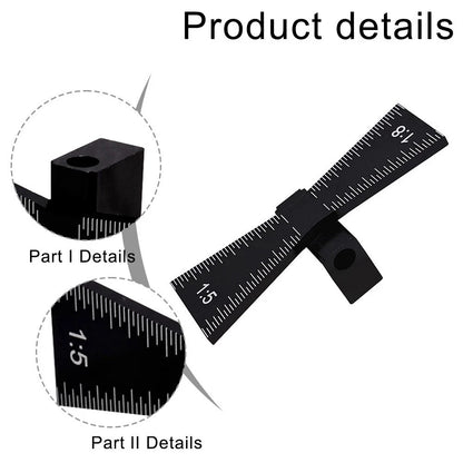 Woodworking Measurement Tool with Dovetail Groove for Precision Marking