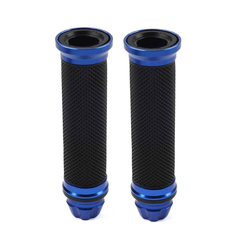 2X 7/8" Handle Bar Hand Grip for Yamaha Honda Suzuki - Blue