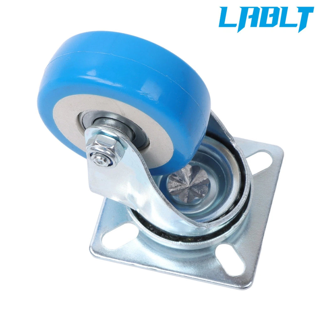 24Pcs 2-Inch Blue Swivel Casters for Various Applications (65lb Capacity)