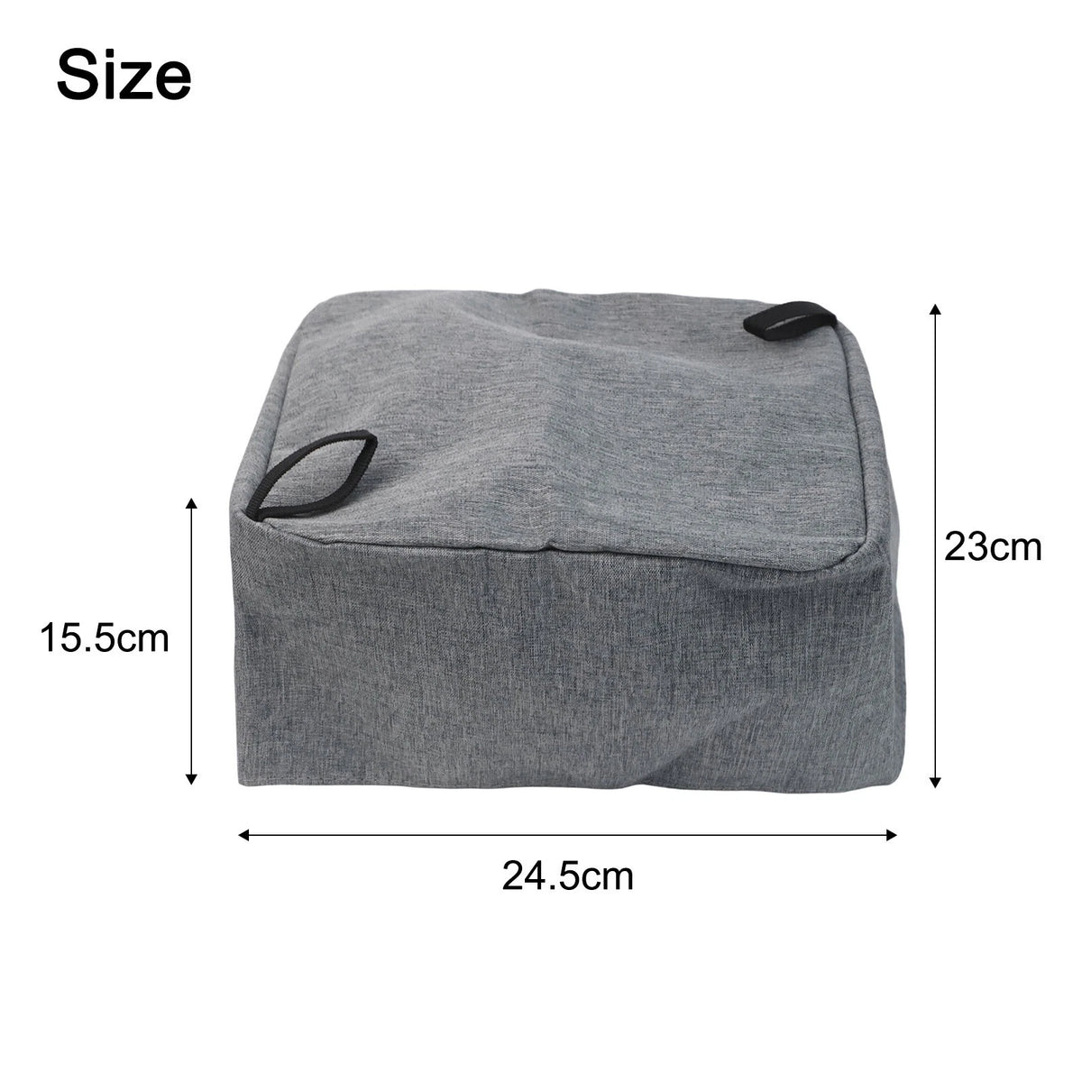 Space Saving Gray Dust Cover for Projectors (Indoor Outdoor) 24x23x15 cm