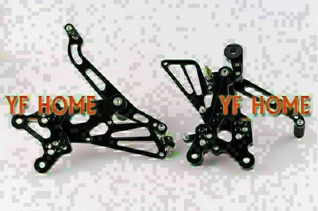 Adjustable Rearsets Foot Pegs for Yamaha YZF R6 (2006–2010) Black