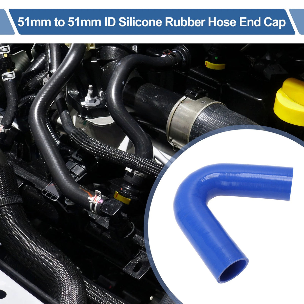 135 Degree 51mm Silicone Elbow for Intercooler Heater (150mm)