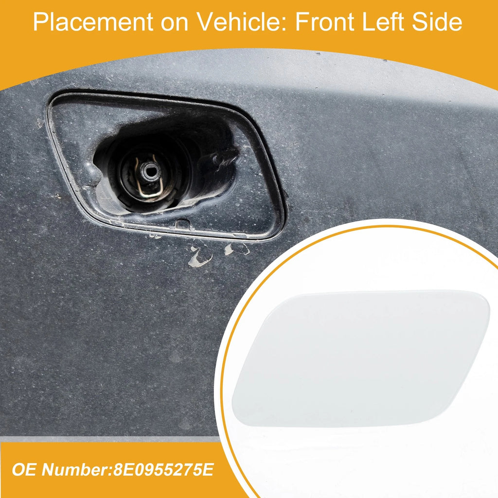 Front Left Washer Nozzle Cover Cap Replacement for Audi A4 (2005–2008)