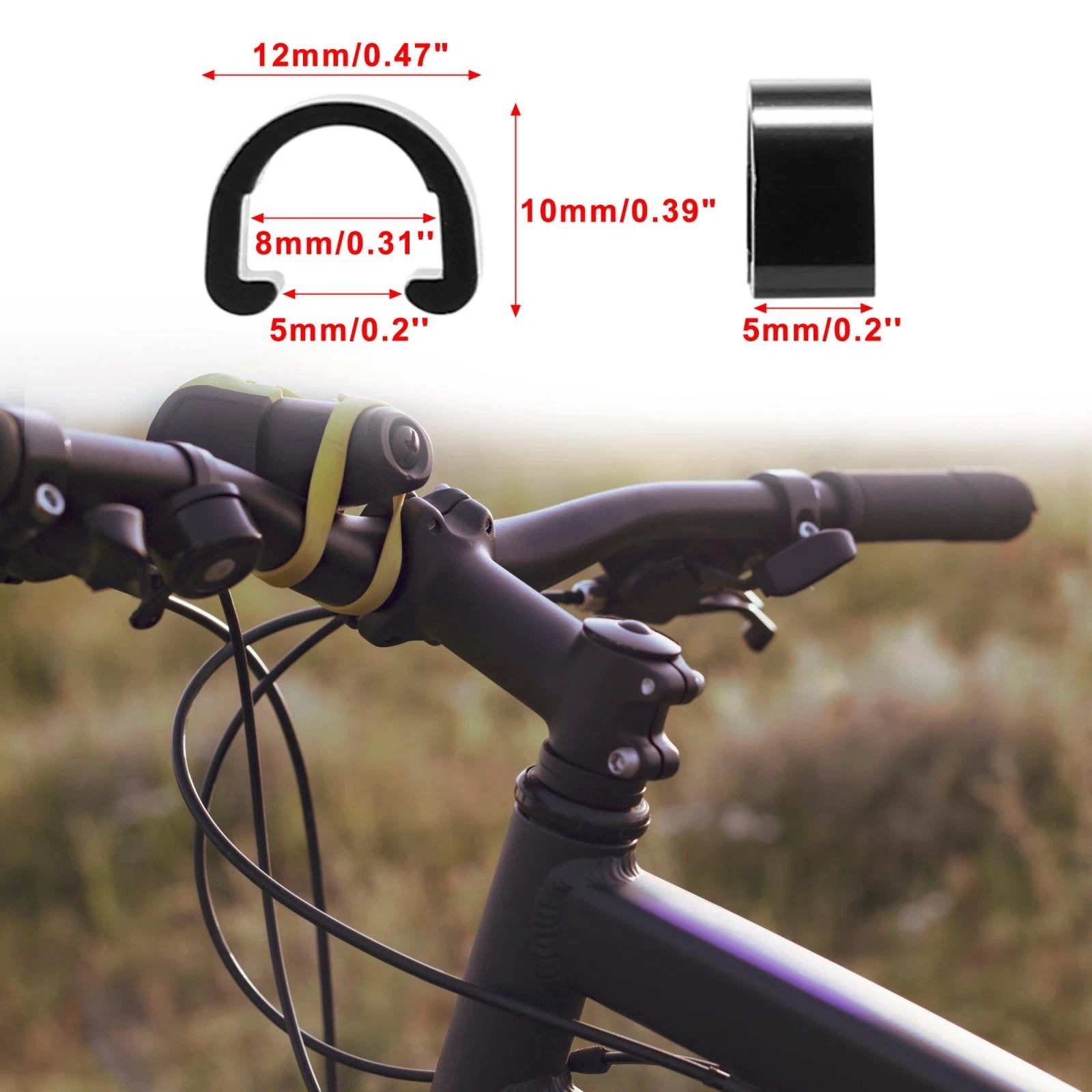 Brake Cable Clip C Style Clamp Set for Mountain Bike (20-Pack)