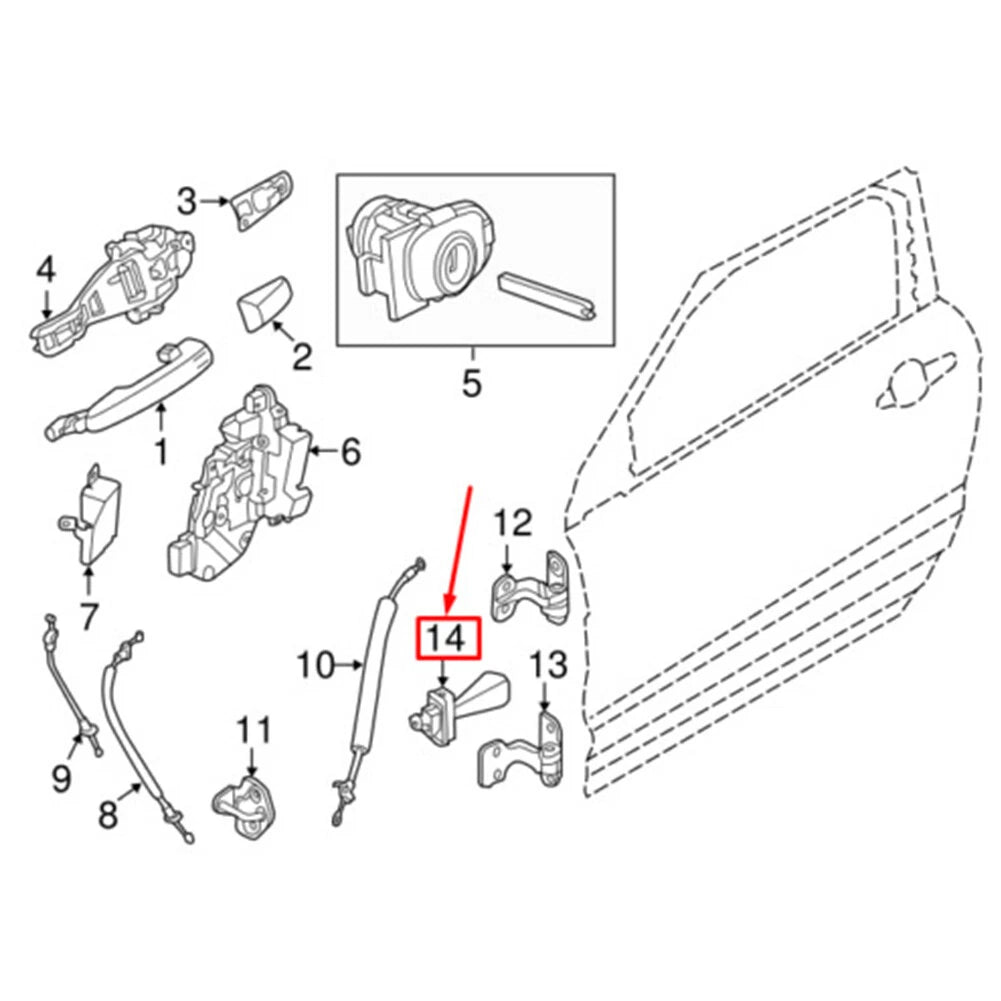 Front Door Limiter for Land Rover Range Rover Evoque (2012–2019) LR027612