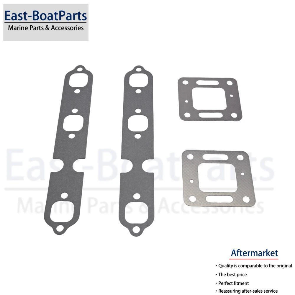 Exhaust Manifold Kit with Elbow Gasket for Mercruiser 4.3L V6 (8M0215011, 27-863724)