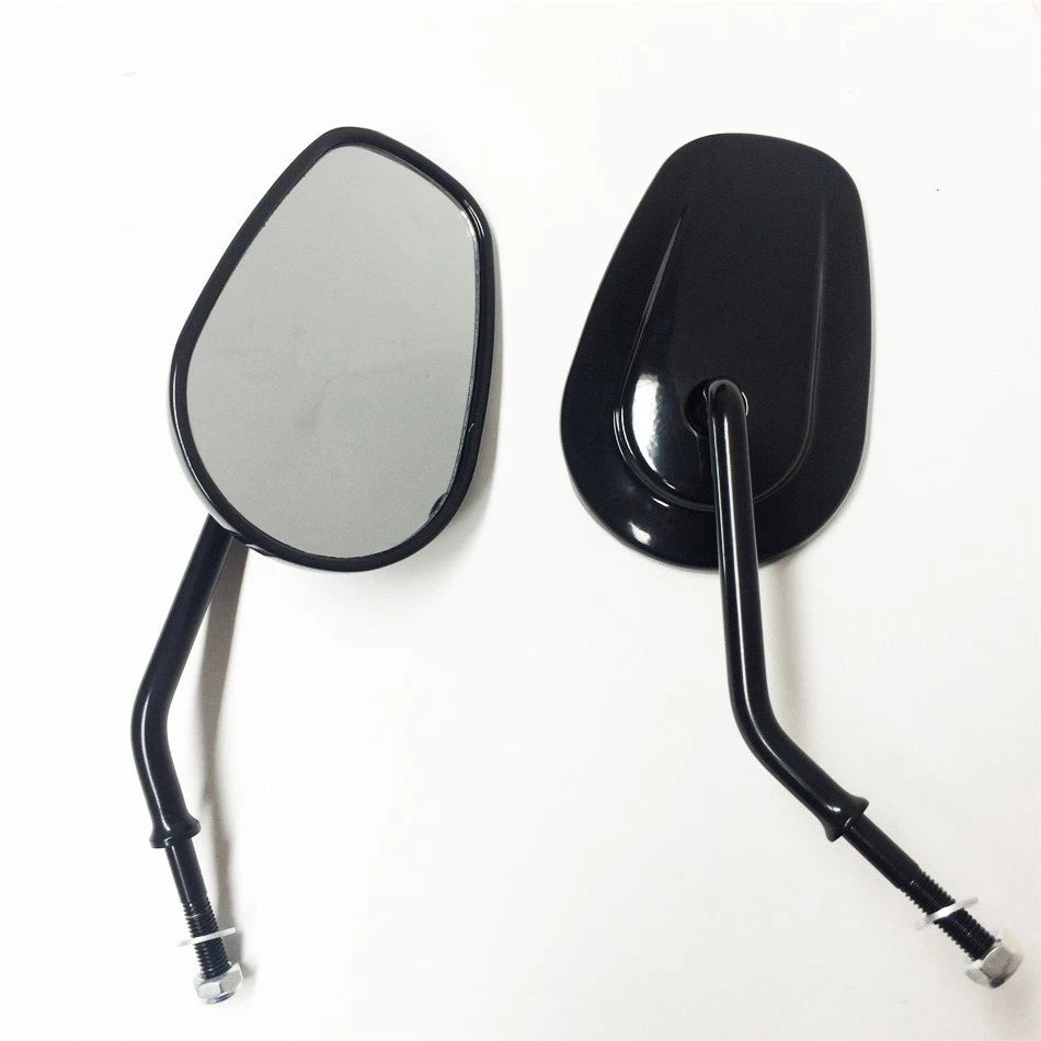 Black Rearview Mirrors for Harley Davidson FLSTC FXDB DYNA FXDF FLSTF (8mm)