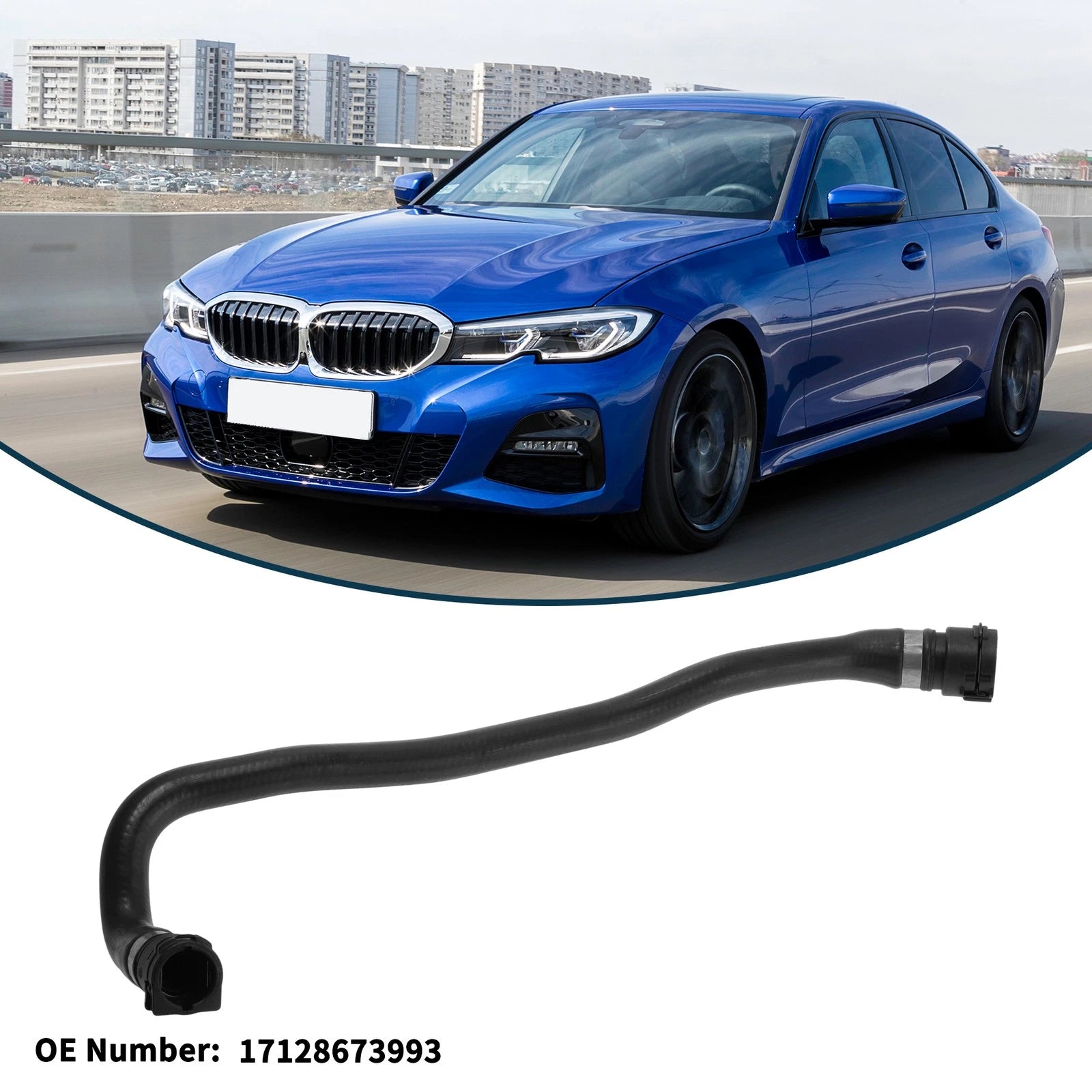 Radiator Hose Rubber Coolant Pipe Replacement for BMW 330i (2017–2018)