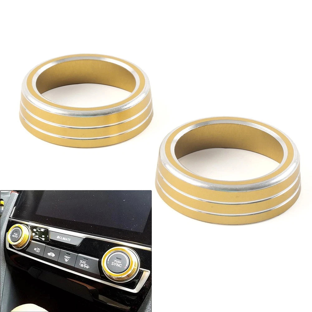 Shift Knob Ring Cover Trim for Honda Civic (2016–2021) Gold