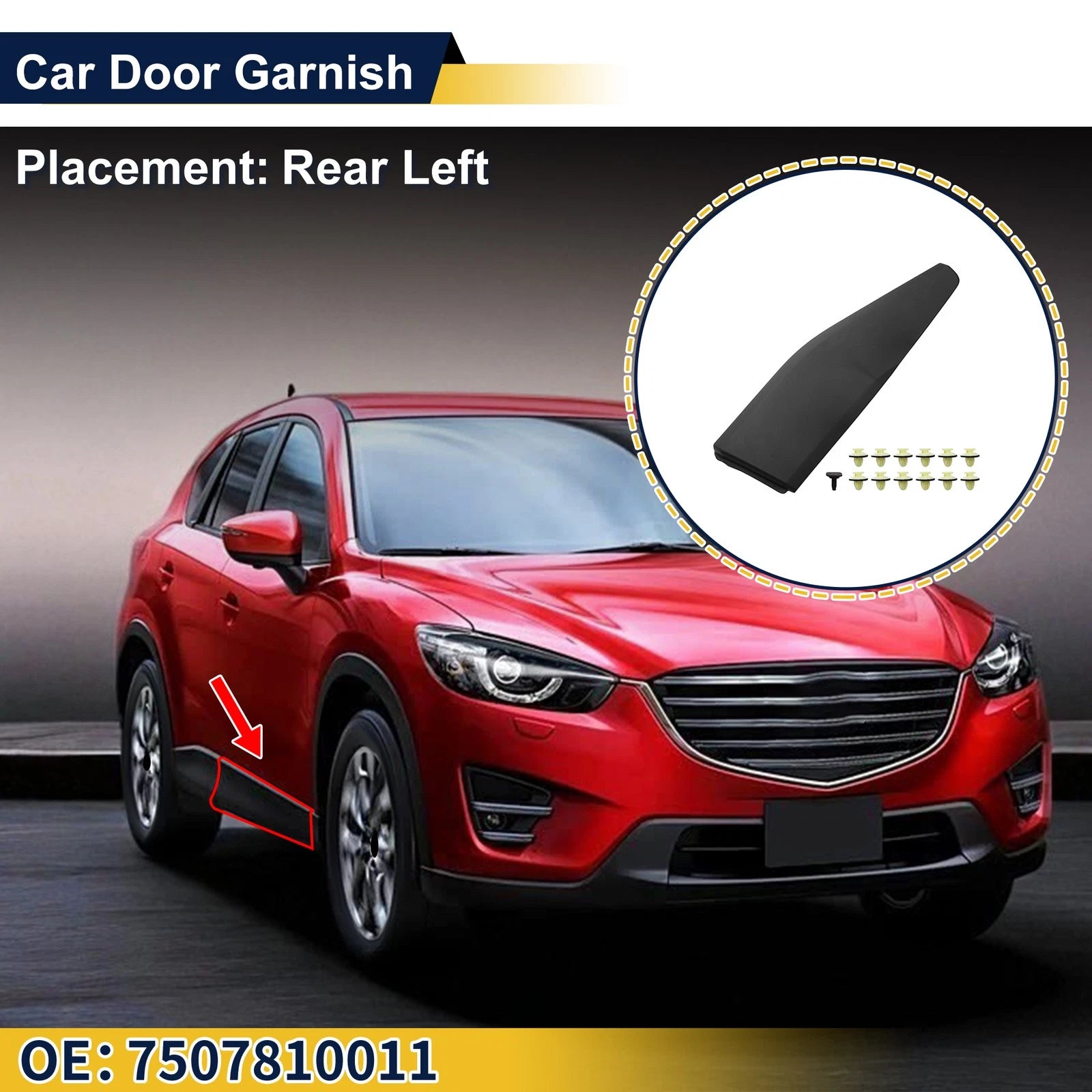 Lower Door Side Trim Garnish Panel Replacement for Toyota C-HR (2018–2022)