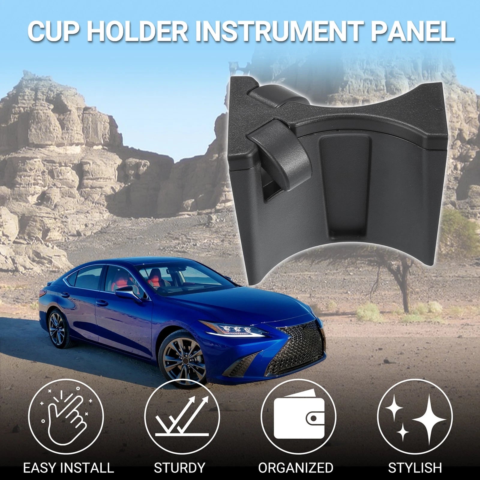 Cup Holder Replacement for Lexus ES350 (2007–2012) Drink Holder Black