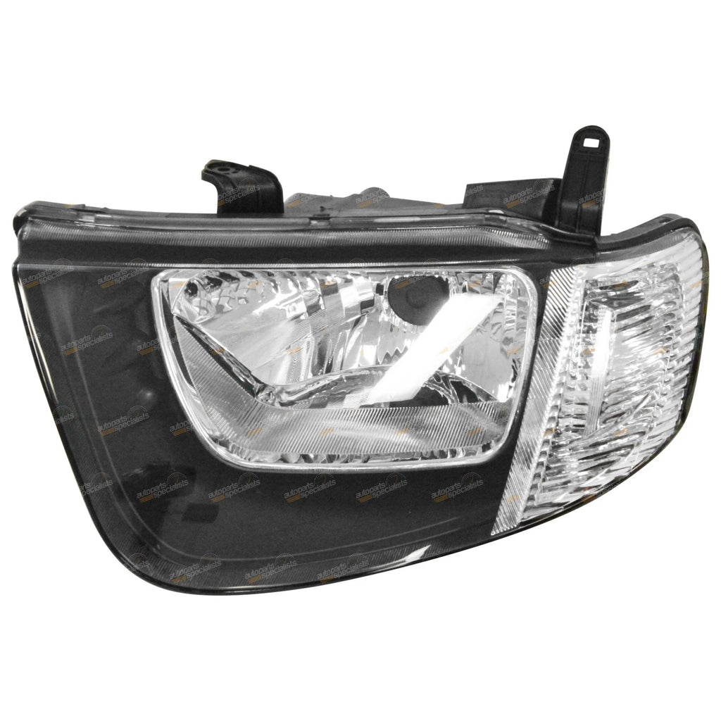 Headlights Pair with Clear Flasher for Mitsubishi Triton ML GL GLX Ute (2006–2009)