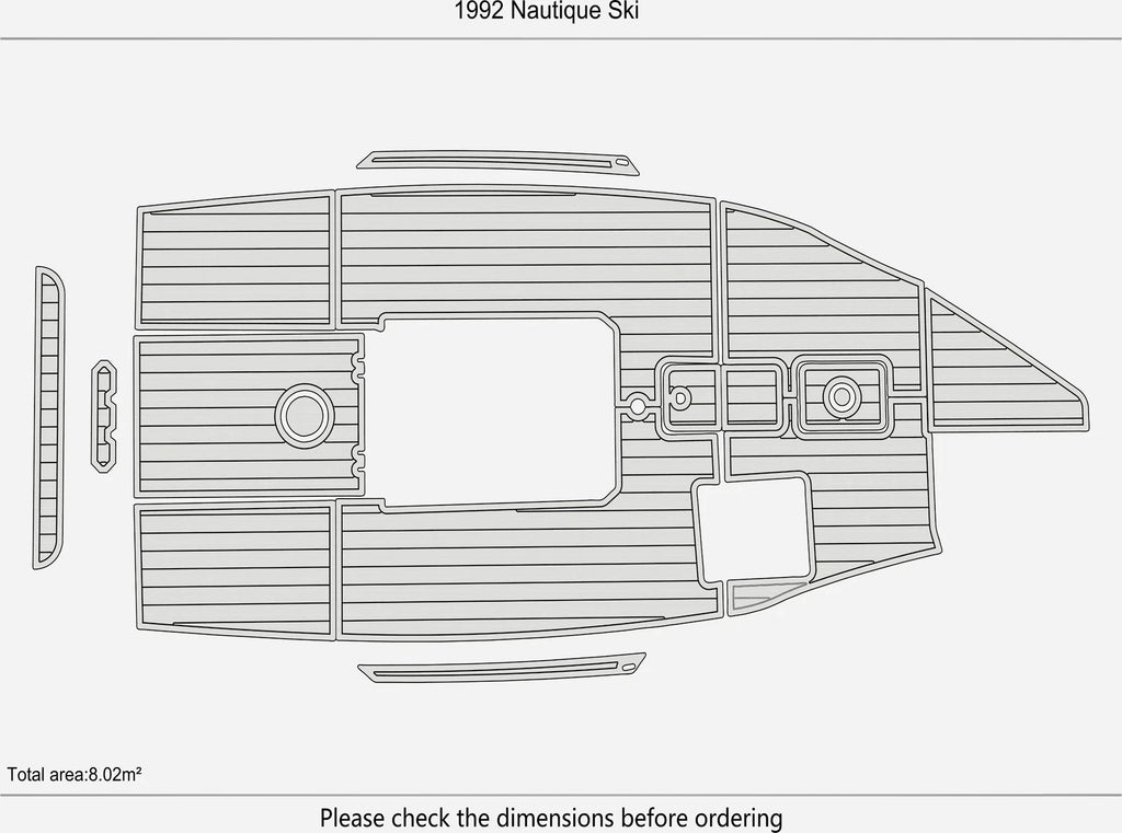 EVA Foam Pad Flooring Mat for Nautique Ski Boat (1992)
