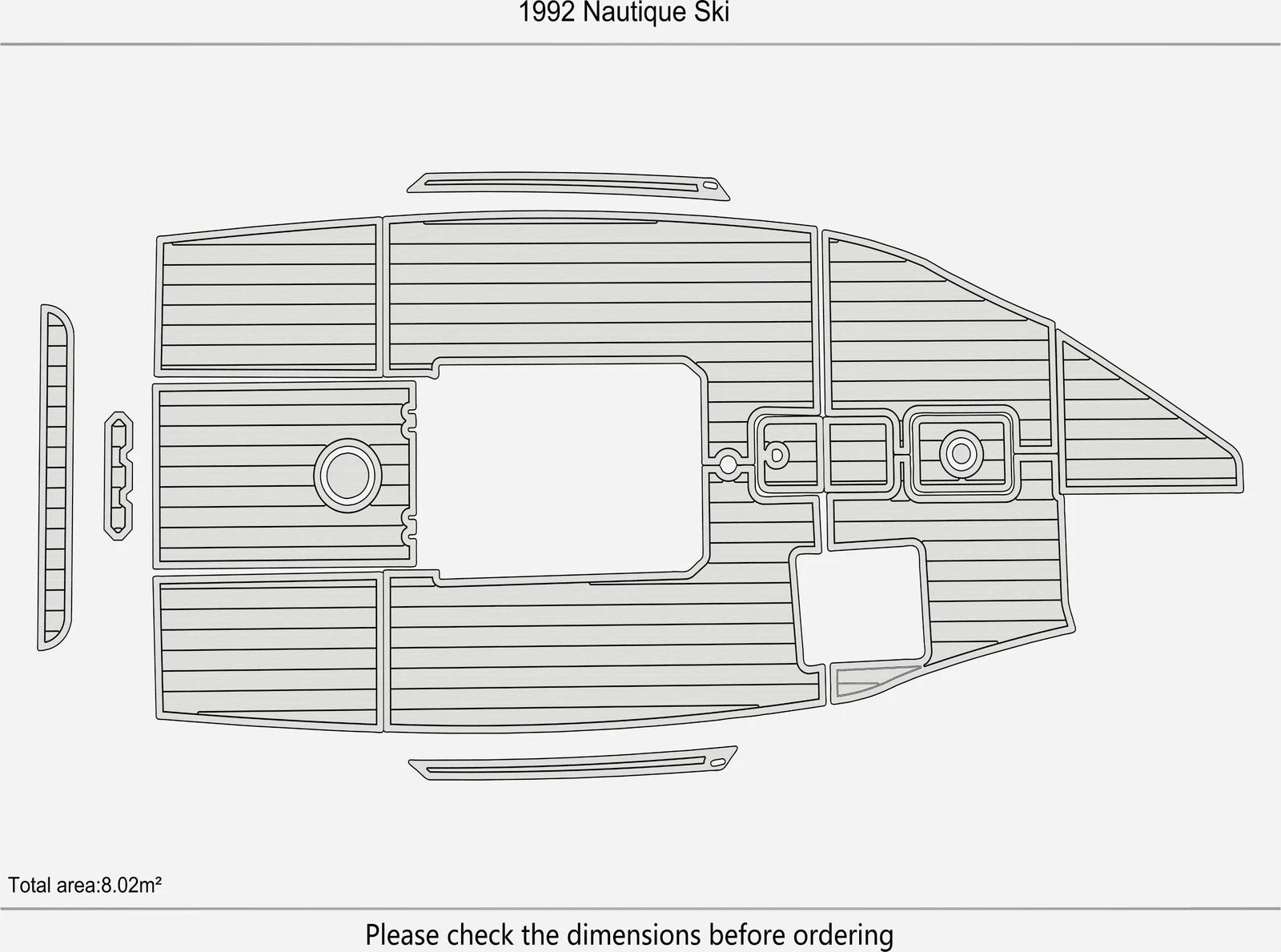 EVA Foam Pad Flooring Mat for Nautique Ski Boat (1992)