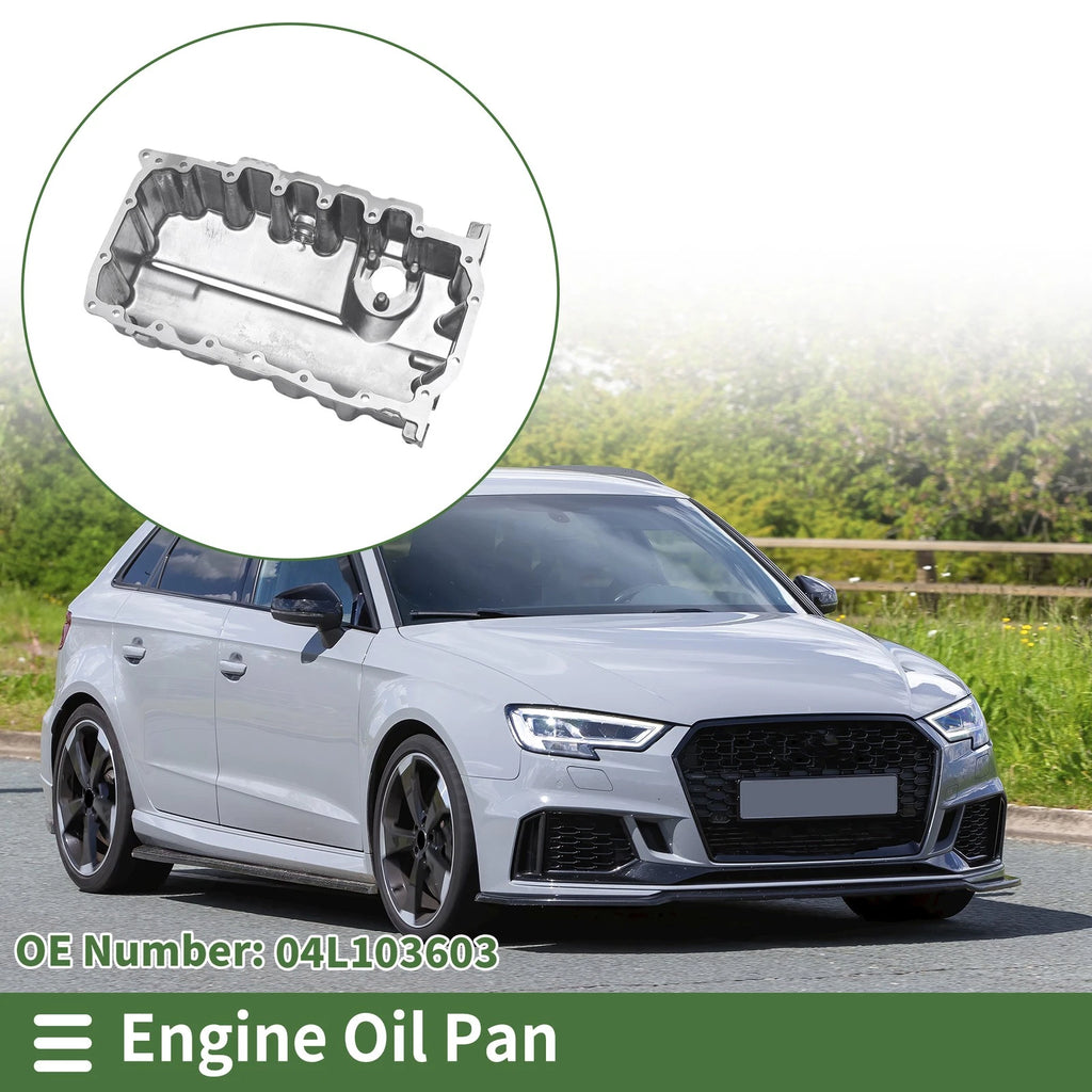 Engine Oil Pan Replacement for Audi A3 (2012–2020) Left Side Aluminum