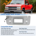 Left Side Sun Visor for Chevrolet Silverado 1500 2500 3500 (2015–2018) Gray