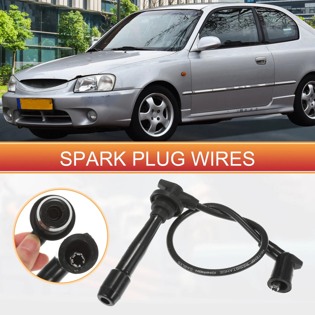 4 Pcs Spark Plug Wire Ignition Coil Cable for Hyundai Accent (2000–2010)