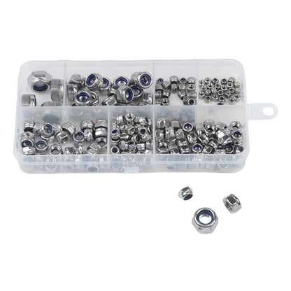 304 SS Hex Nylon Insert Lock Nuts Set of 200 DIN985 M2 M2.5 M5 M6 M8