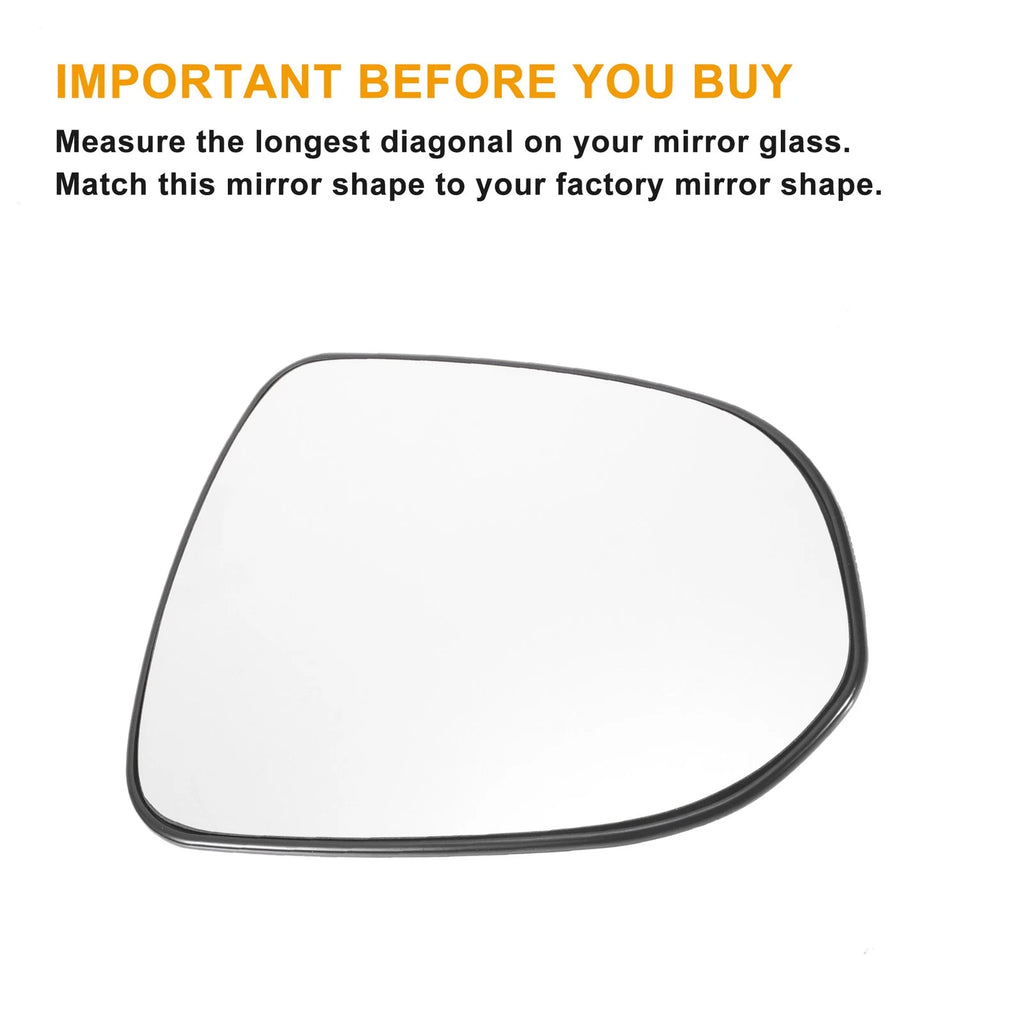 Right Side Mirror Glass Non Heated with Back for Honda Jazz (2002–2004)