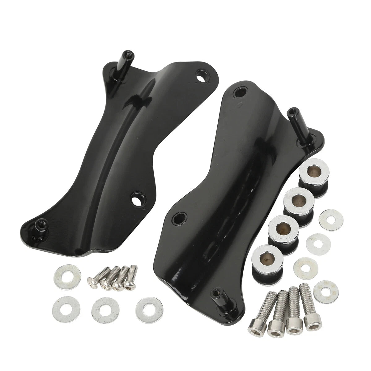 4X Black 4 Point Docking Hardware Kit for Harley Electra Glide Road Glide (2014–2025)