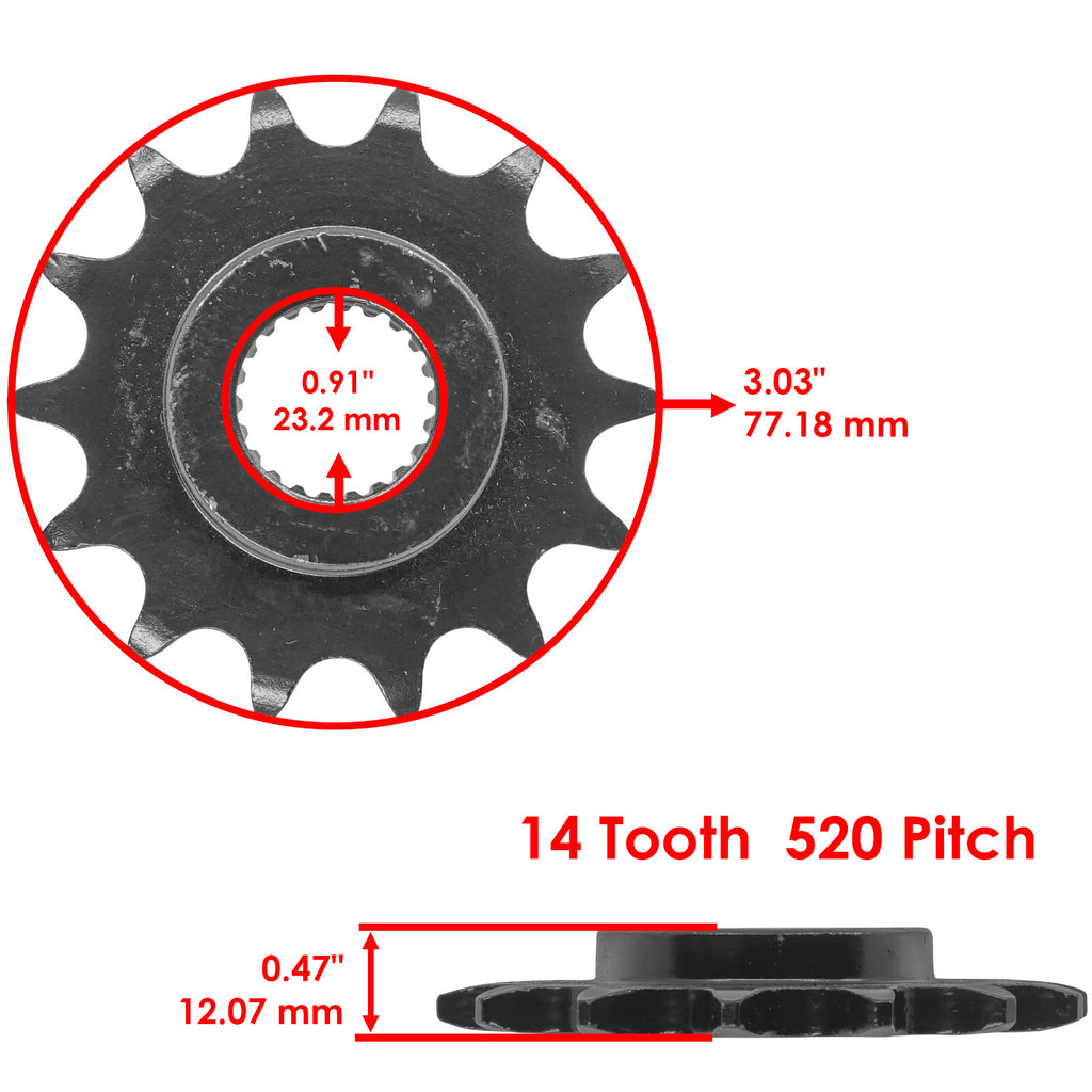 Front Sprocket Replacement for Yamaha Raptor 250 YFM250 Special Edition (2008–2011)