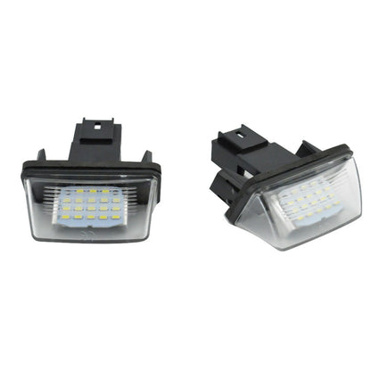 1 Pair Error Free LED License Plate Lights for Peugeot 206 207 307 308 (2000–2015)
