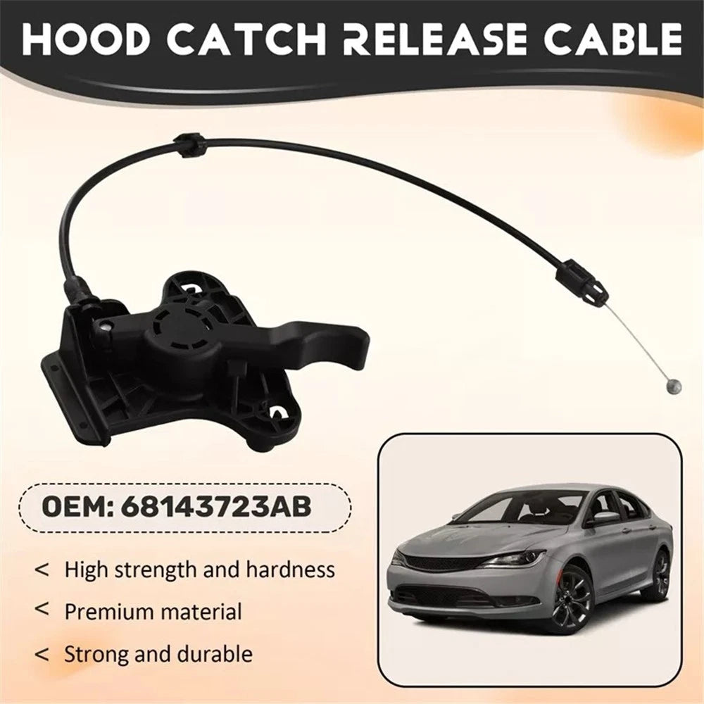 For 2015-2017 Chrysler 200 Hood Catch Release Lever Cable Secondary 68143723AB