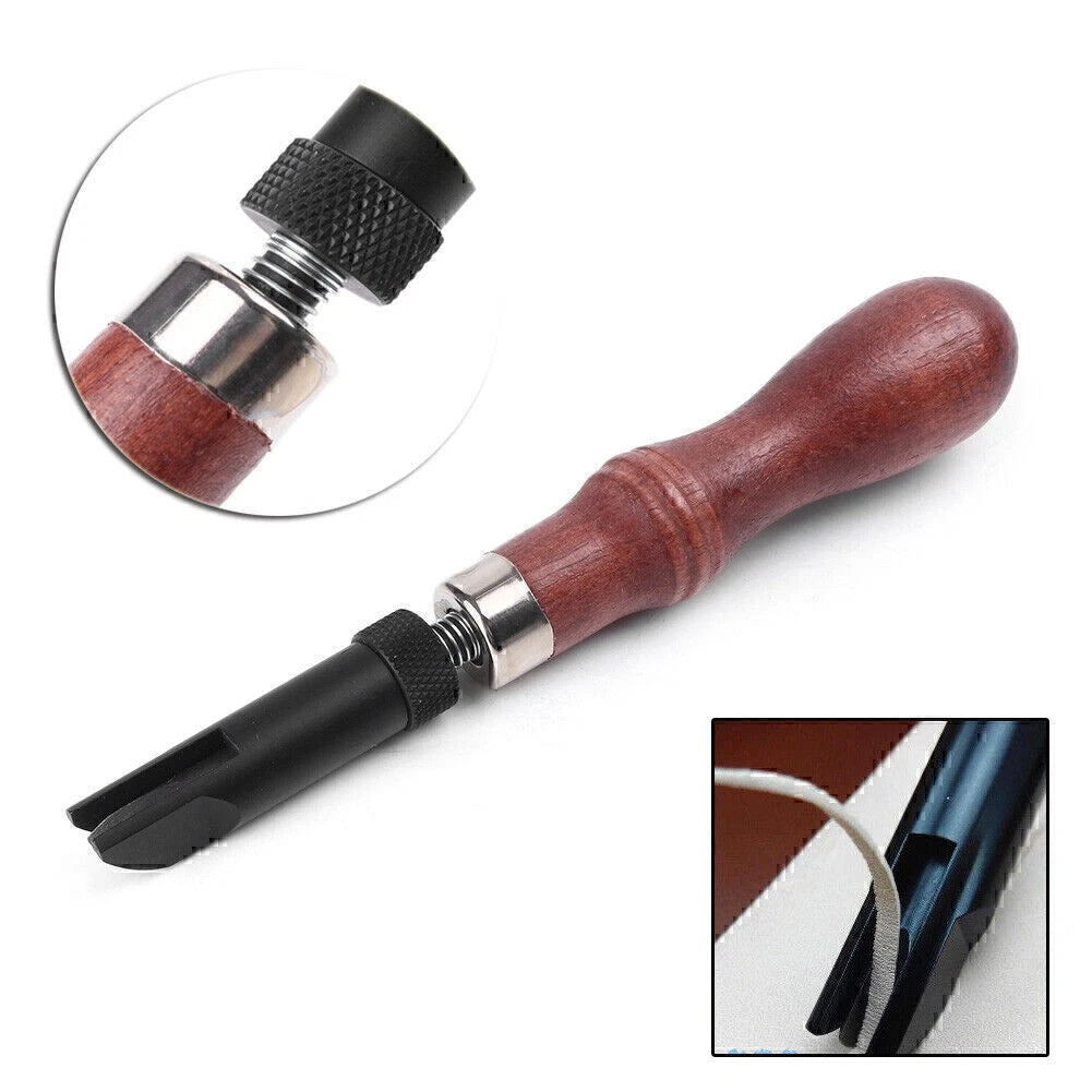 1pc Leather Craft Adjustable V-Gouge Cutting Folding Tool 150mm length