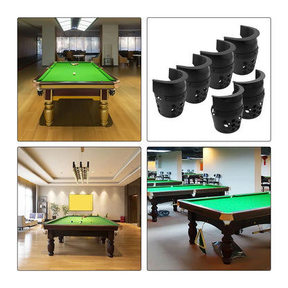 Set of 4 Black Plastic Pool Table Pockets for Easy Installation