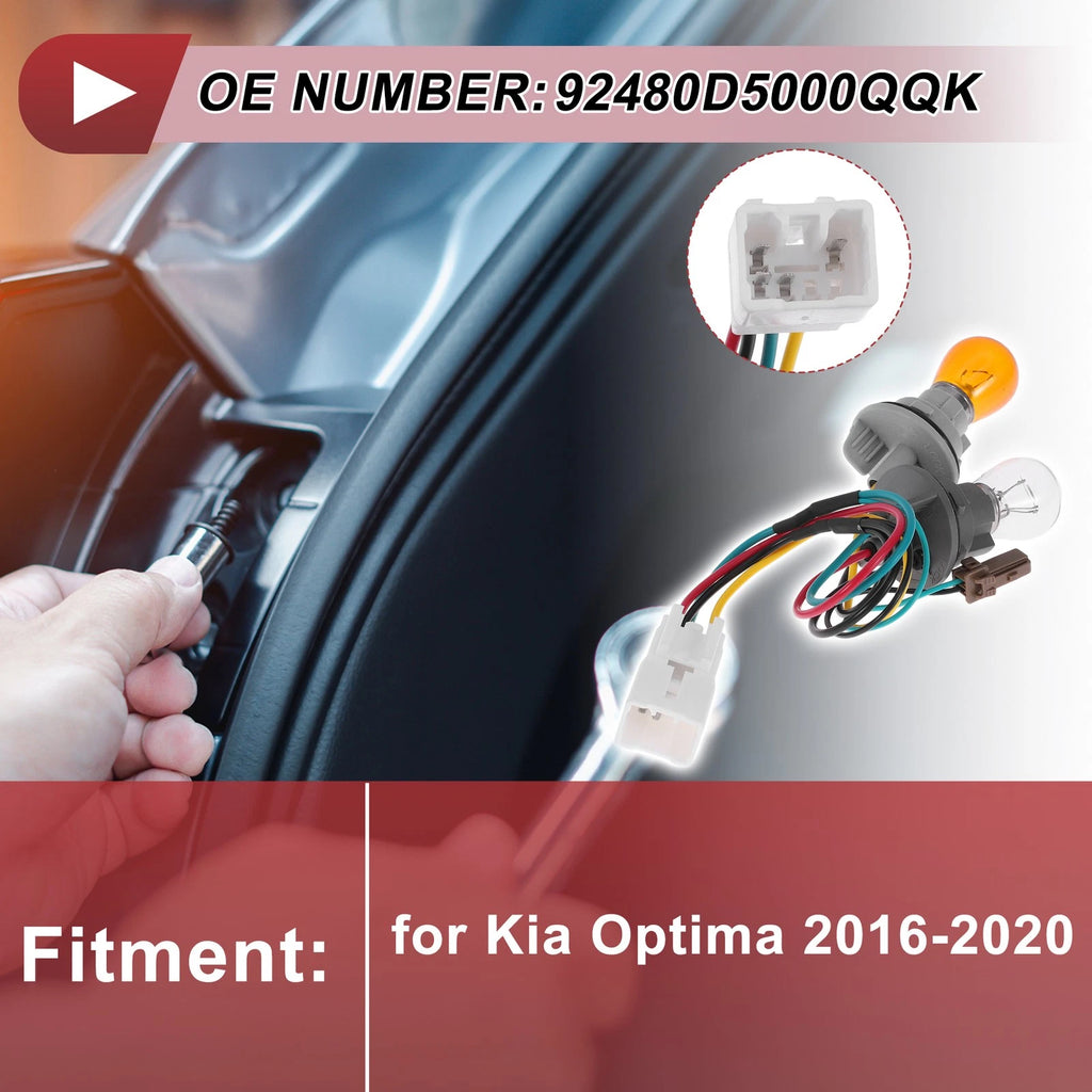 Tail Light Socket Wiring for Kia Optima (2016–2020) No. 92480D5000Q QK