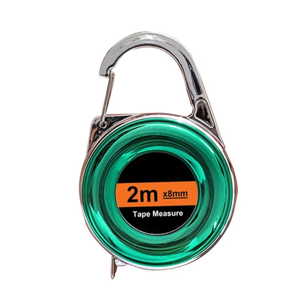 2M Keychain Tape Measure Steel Ruler Retractable