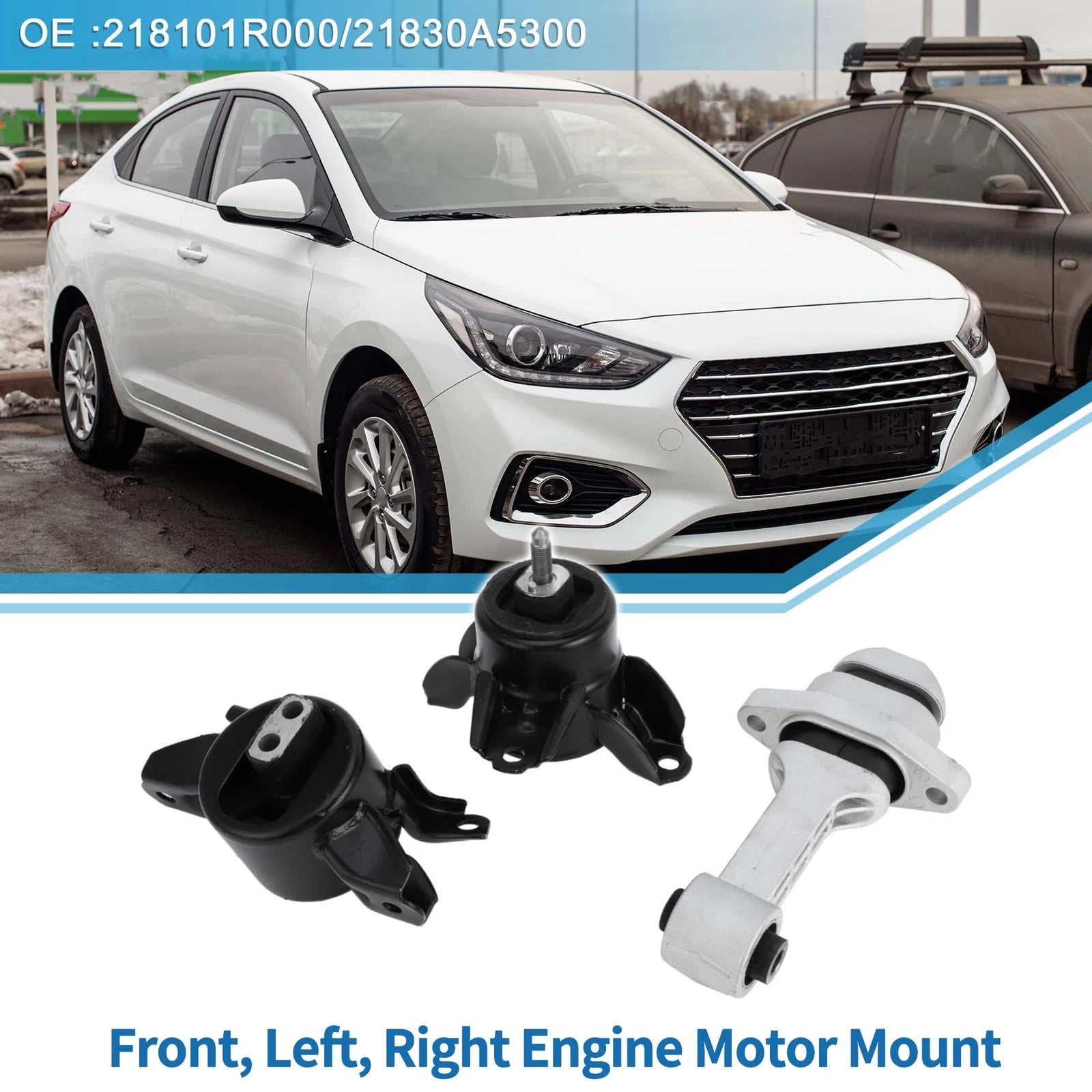 Engine Motor Trans Mount Set for Hyundai Accent (2012–2017)