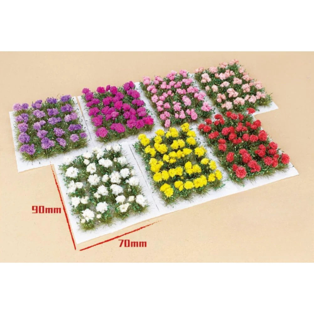 20Pcs Static Grass for Model Decoration (Rose Peony, Wildflowers)