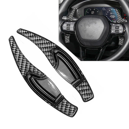 2X Black Steering Wheel Shifter Paddle Extensions for Honda Civic CR-V (2012–2015)