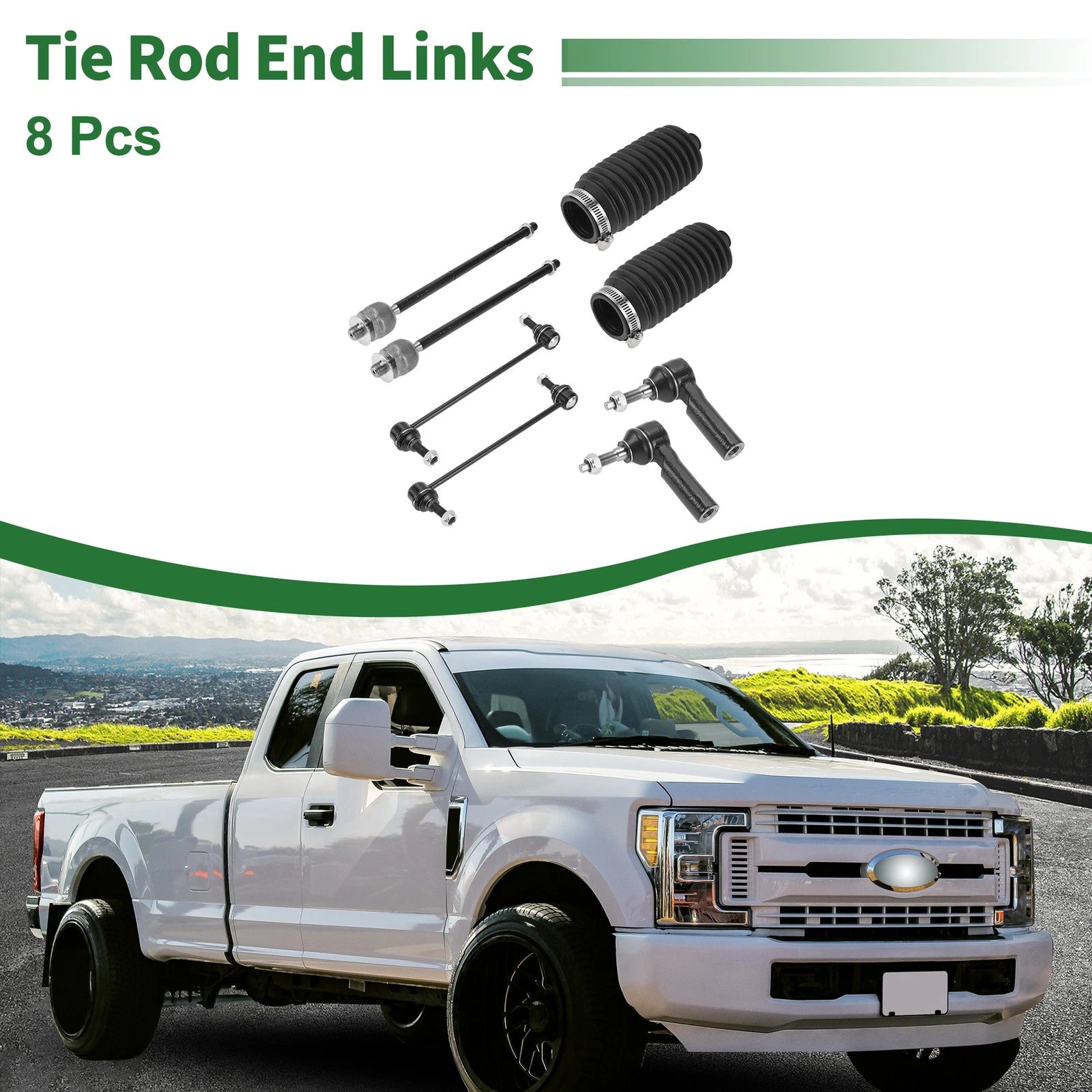 8pc Front Suspension Kit Tie Rod End Sway Bar Link for Ford Mustang (2005–2010)