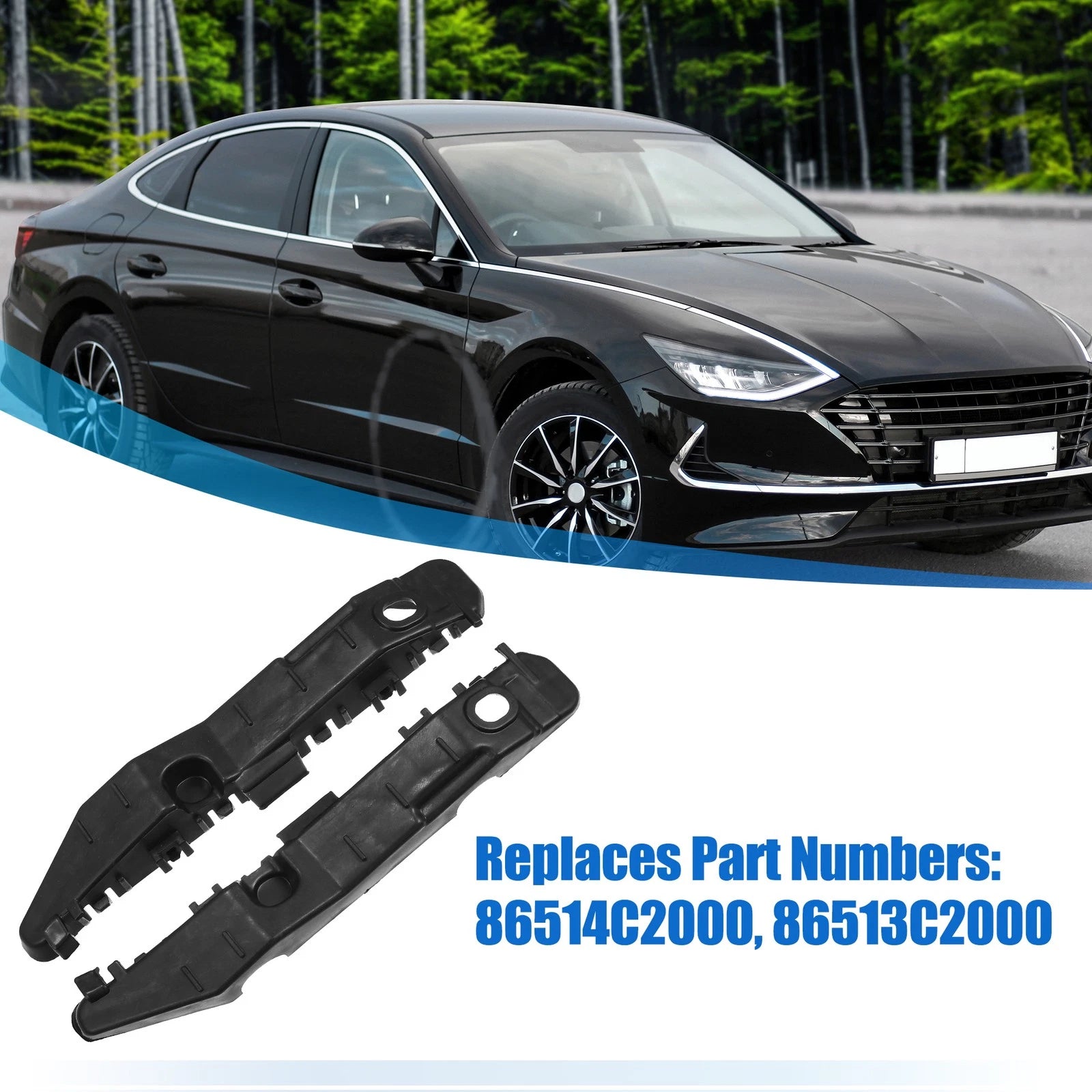 Bumper Bracket Front Pair Replacement for Hyundai Azera (2011–2017)
