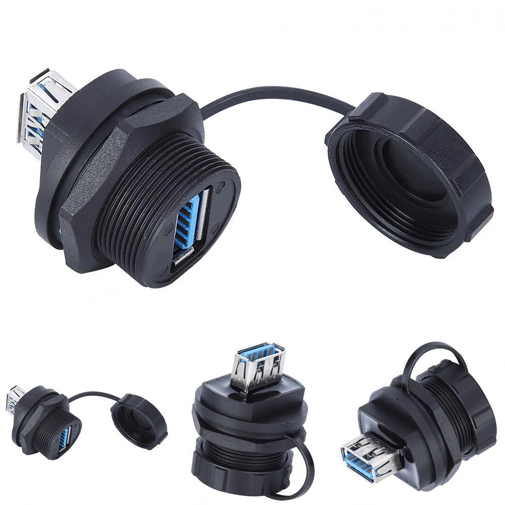Waterproof USB Connector Dual Female for Automotive Applications