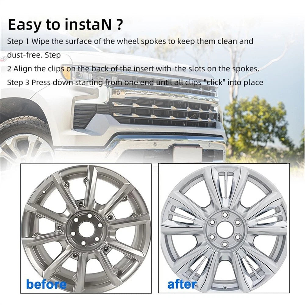 22" Chrome Spoke Insert for Silverado Suburban (2021–2023) 84803478